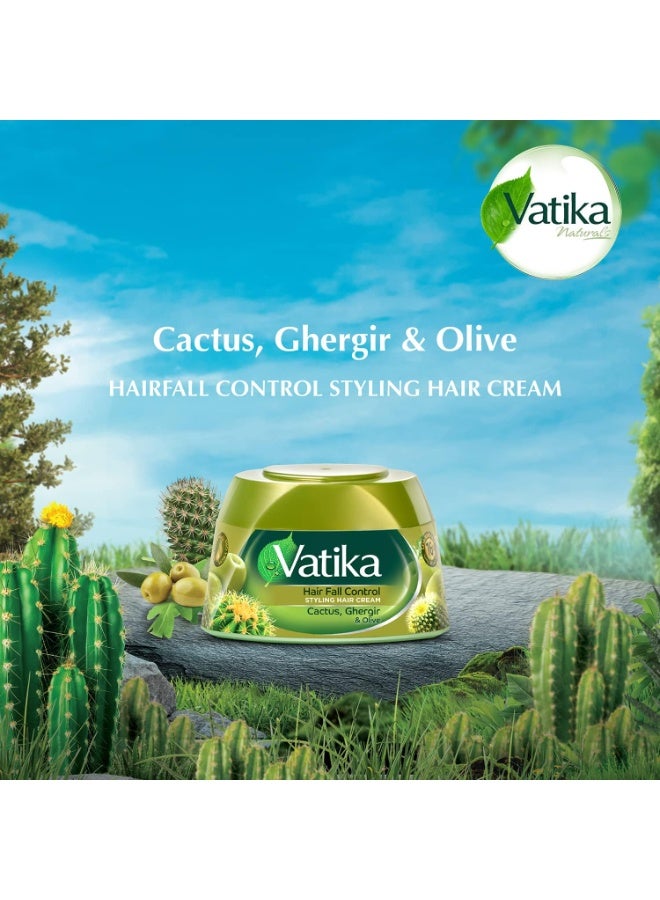 فاتيكا كريم تصفيف الشعر للتحكم في تساقط الشعر من فاتيكا دابور ناتشورالز، زيتون، صبار، حناء، 140 مل - Image 2